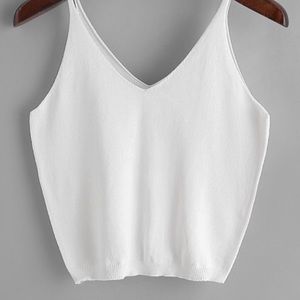 White cropped tank top